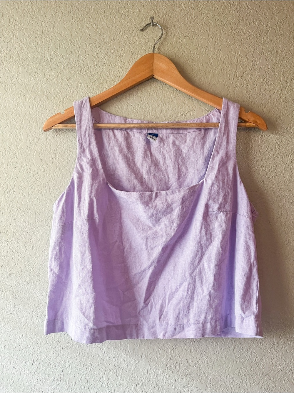 Old Navy Linen Light Lavender Tank Top Medium - Picture 2 of 7